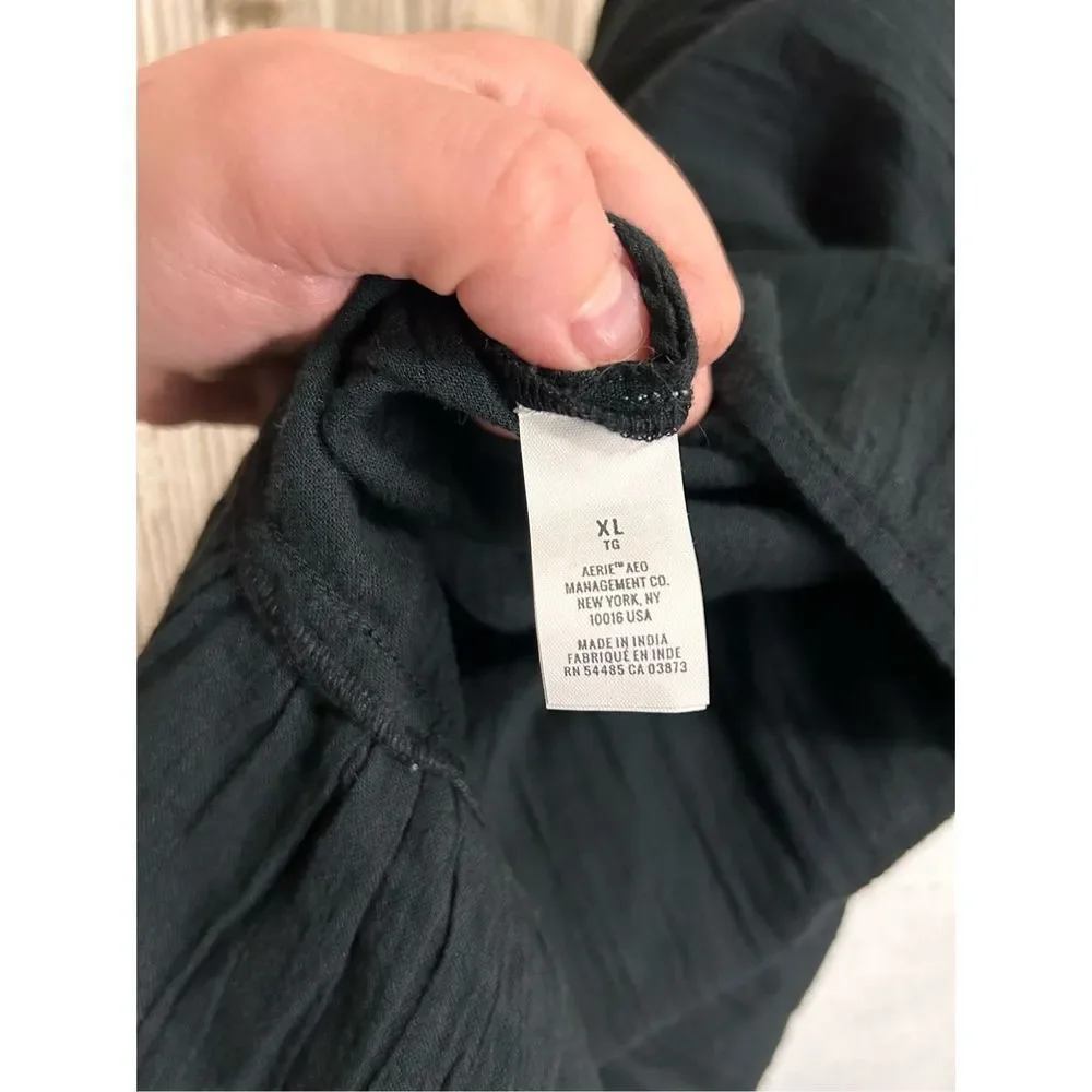 Aerie 100% Cotton Tie Shoulder Dress Size XL - Picture 5 of 7